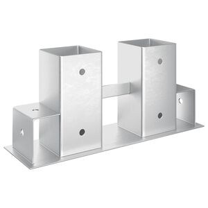 vidaXL Hilfsmittel f&uuml;r Holzstapel 12 Stk. Silber 34 x 10 x 15 cm Stahl