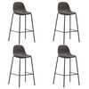 vidaXL Barhocker 4 Stk. Dunkelgrau Stoff