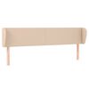 vidaXL Kopfteil mit Ohren Cappuccino-Braun 183x23x78/88 cm Kunstleder