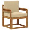 vidaXL Outdoor-Sofa Massives Akazienholz und Polyester Natur