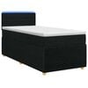 vidaXL Boxspringbett mit Matratze Schwarz 90 x 200 cm Stoff