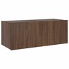 vidaXL TV-Wandschrank mit LED-Leuchten Braun Eichen-Optik 80x35x31 cm