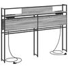 vidaXL Stauraum-Kopfteil mit Regal Grau Sonoma 160 cm Holzwerkstoff