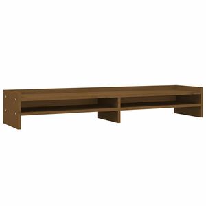 vidaXL Monitorst&auml;nder Honigbraun 100x24x16 cm Massivholz Kiefer