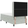 vidaXL Boxspringbett mit Matratze Hellgrau 100 x 200 cm Samt