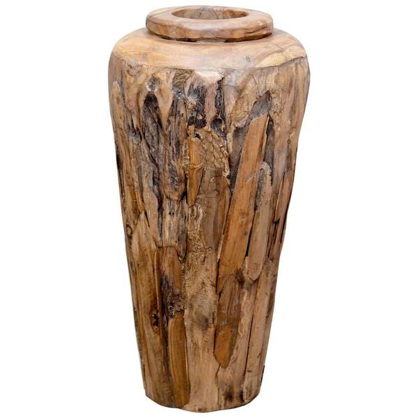 vidaXL Deko-Vase 40 x 80 cm Massivholz Teak