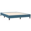 vidaXL Boxspringbett mit Matratze & LED Dunkelblau 140x210 cm Samt