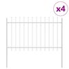 vidaXL Gartenzaun WOERDEN 4 stk. 6,8 x 1,2 m Pulverbeschichteter Stahl