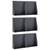 vidaXL St&uuml;tzmauer 6 stk. 40 x 12 x 50 cm Stahl Anthrazit