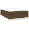 vidaXL Boxspringbett mit Matratze Dunkelbraun 140x190 cm Stoff