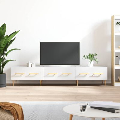 vidaXL TV-Schrank Hochglanz-Weiß 150x36x30 cm Holzwerkstoff