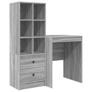vidaXL Schreibtisch Graues Sonoma 105,5 x 50 x 127 cm 2 stk.
