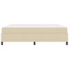 vidaXL Boxspringbett mit Matratze Creme 200 x 200 cm Stoff