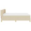 vidaXL Boxspringbett mit Matratze Creme 140 x 190 cm Stoff