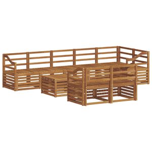 vidaXL Sofagarnituren 9 pcs Natur Massivholz Akazie