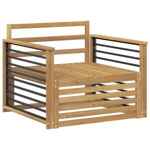 vidaXL Outdoor-Sofa Massivholz Akazie Wei&szlig;