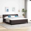 vidaXL Boxspringbett mit Matratze Dunkelbraun 180 x 200 cm Stoff