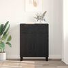 vidaXL Sideboard Schwarz Eichen-Optik 69,5 x 34 x 90 cm Holzwerkstoff