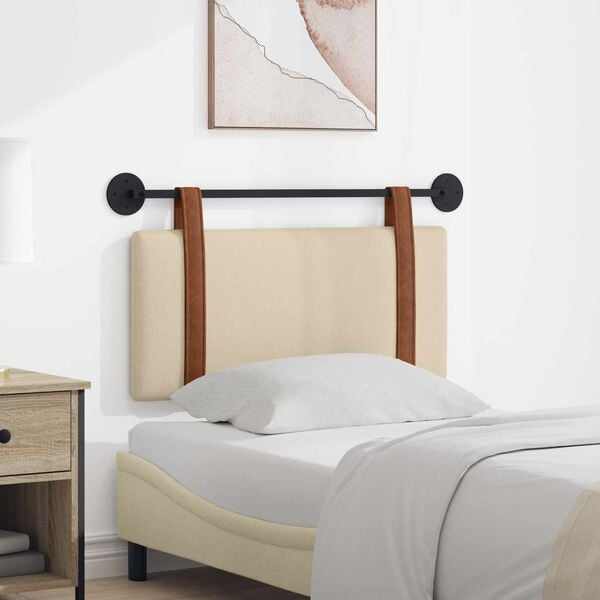 vidaXL H&auml;ngevorderseite Wandmontiert Creme 90 x 55 x 5 cm Antikes PU