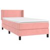 vidaXL Boxspringbett mit Matratze Rosa 90x190 cm Samt