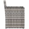 vidaXL 3-tlg. Garten-Lounge-Set mit Kissen Poly Rattan Grau