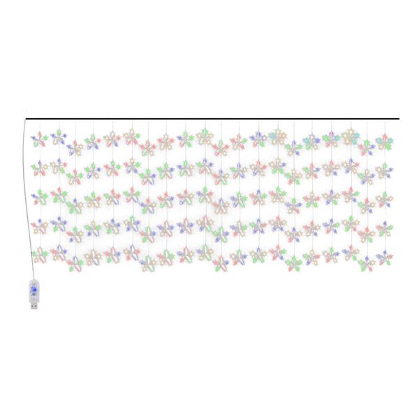 vidaXL LED Sternenvorhang Lichterkette 500 LED Bunt 8 Funktionen