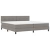 vidaXL Boxspringbett mit Matratze Taupe 200 x 200 cm Stoff