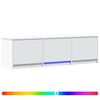 vidaXL Fernsehschrank mit LED 140 x 34 x 40 cm Wei&szlig; Holzwerkstoff