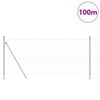 vidaXL Zaunpfosten Silber 100 x 1 m (25 mm Maschen) Stahl