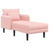 vidaXL Gro&szlig;e Chaiselongue Rosa Boucl&eacute;