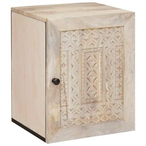 vidaXL Badezimmerschrank mit T&uuml;r Wei&szlig; 38 x 33 x 48 cm Holzwerkstoff