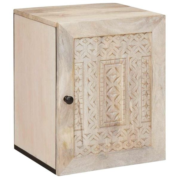 vidaXL Badezimmerschrank mit T&uuml;r Wei&szlig; 38 x 33 x 48 cm Holzwerkstoff