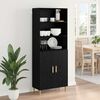 vidaXL Highboard Schwarz Eichen-Optik 69,5 x 32,5 x 180 cm
