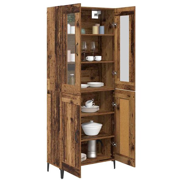 vidaXL Highboard Altholz 69,5 x 34 x 180 cm Holzwerkstoff