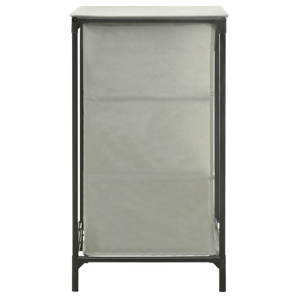 vidaXL Schuhregal 57x36x61 cm Vliesstoff und Stahl Grau