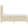 vidaXL Boxspringbett mit Matratze Creme 100 x 200 cm Stoff