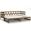 vidaXL Tagesbett Ausziehbar Honigbraun Massivholz Kiefer 2x(90x200) cm