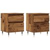 vidaXL Nachttische 2 Stk. Altholz-Optik 40x35x50 cm Holzwerkstoff