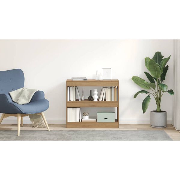 vidaXL B&uuml;cherregal/Raumteiler Artisan-Eiche 80x30x72 cm