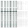 vidaXL Zaunpfosten 44 pcs Grün 140 cm Stahl