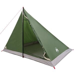 vidaXL Trekkingzelt Gr&uuml;n 4-Personen 185T Polyester mit PU-Beschichtung