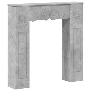 vidaXL Kaminumrandung Betongrau 102 x 20 x 102 cm Holzwerkstoff