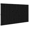 vidaXL Wand-Kopfteil Schwarz 204x3x110 cm Massivholz Kiefer