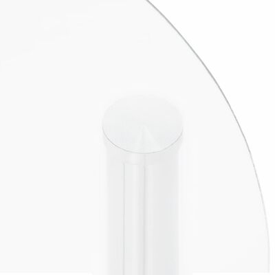 vidaXL Beistelltisch mit 2 Ablagen Transparent 38 cm Hartglas