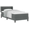 vidaXL Boxspringbett mit Kopfteil Dunkelgrau 190 x 90 cm Stoff