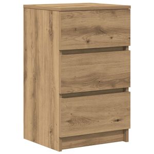 vidaXL Nachttisch mit 3 Schubladen Artisan-Eiche 39x35x65 cm