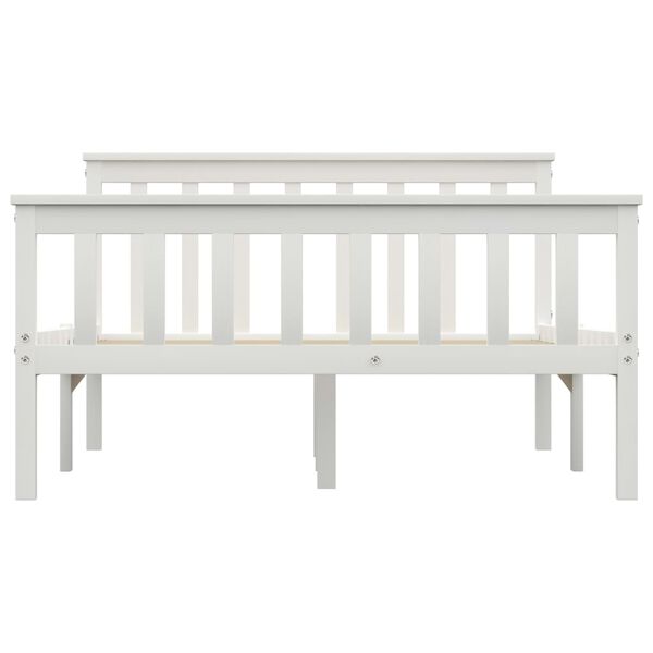 vidaXL Massivholzbett Weiß Kiefer 120x200 cm