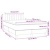 vidaXL Boxspringbett mit Matratze Dunkelblau 120x190 cm Samt