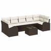 vidaXL Gartensofa-set 8 stk. Braun Poly-Rattan