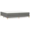 vidaXL Boxspringbett mit Matratze Dunkelgrau 200x200 cm Stoff